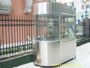 不锈钢收费岗亭安装